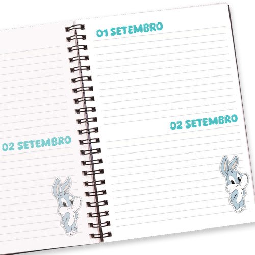 Miolo de agenda tema "Looney Tones" Arquivo Digital
