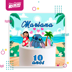 Topper de Bolo Lilo e Stitch