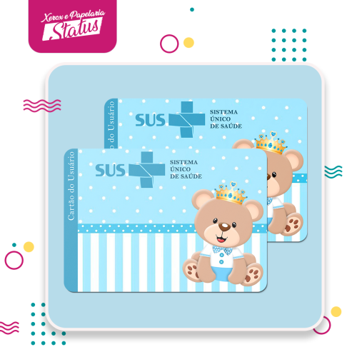 Cartão SUS Urso Plastificado